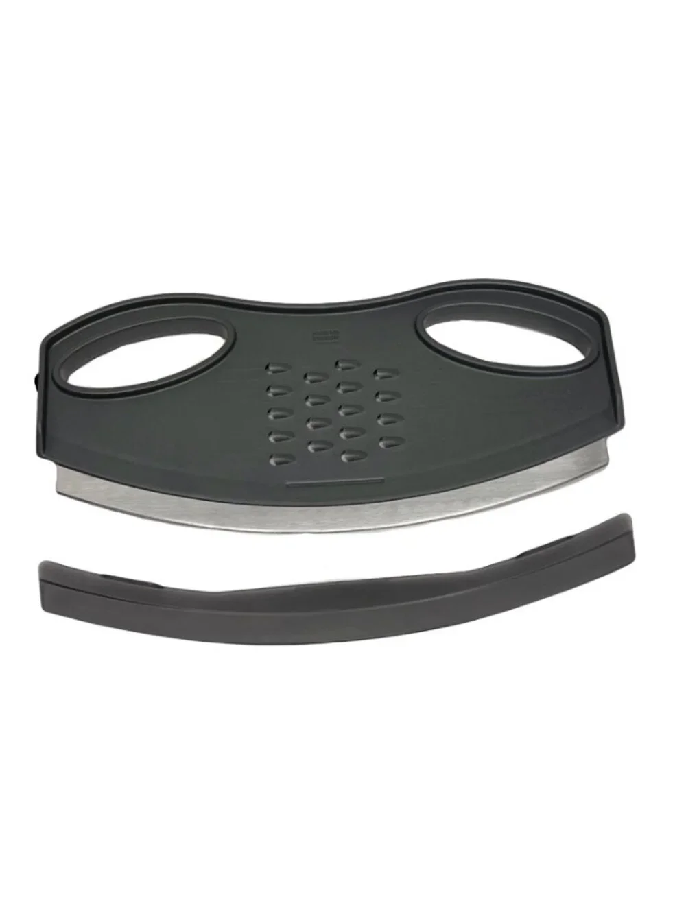 Kuhn Rikon XL Pizza Mezzaluna Knife & Grater with Sheath K51500 NEW GREY